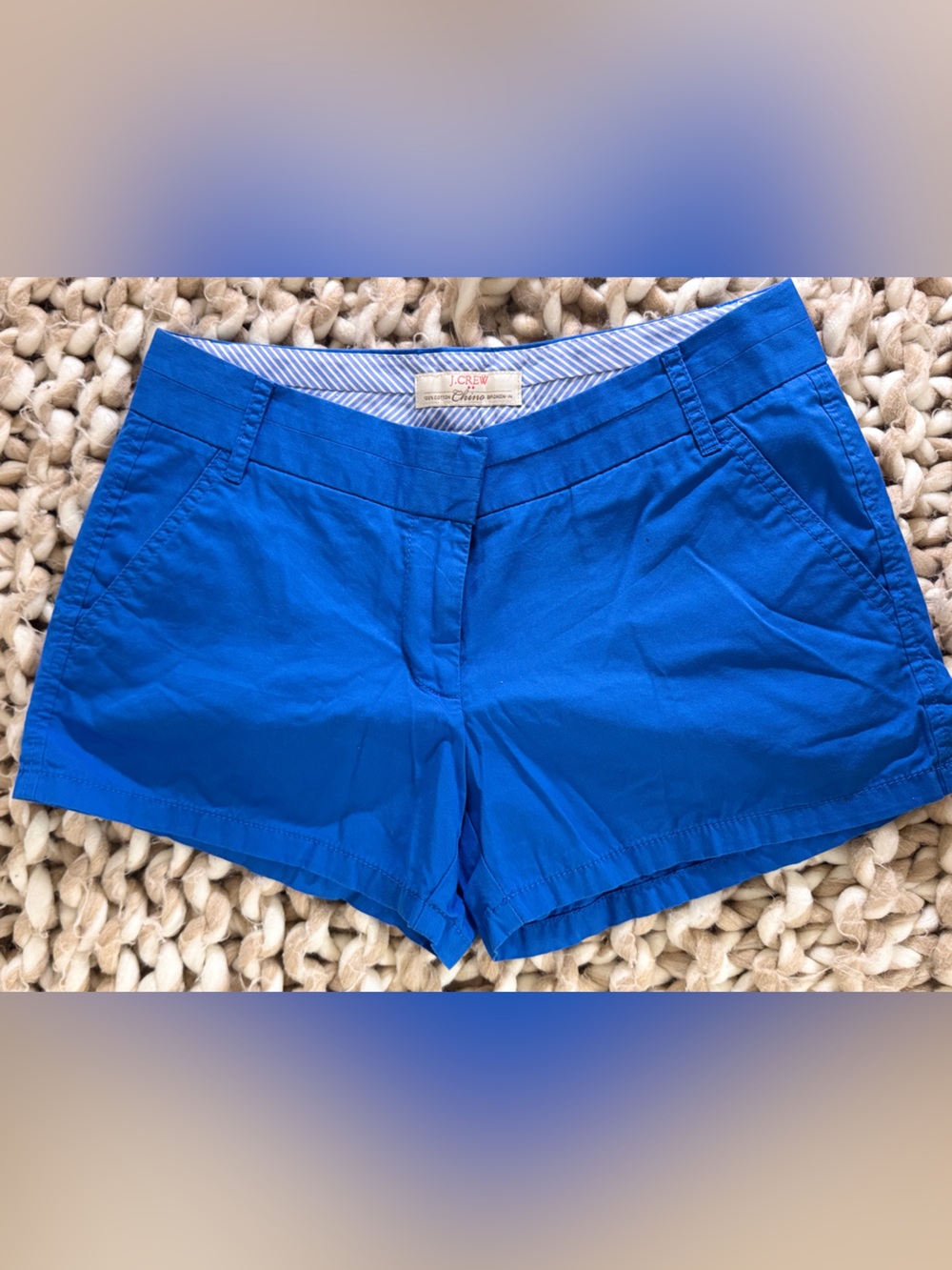 J. Crew Bright Blue 3" Chino Short